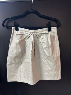 H&M Silver Metallic Pleated Front Skort